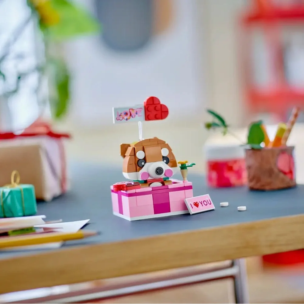 LEGO Limited Edition Love Heart Chocolate Gift Box-Shiba Inu #40679, 158 Pcs,NIB